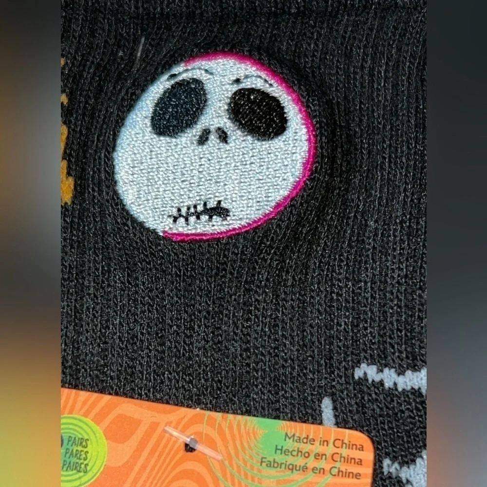 NWT Disney NBC Embroidered Jack Skellington Ankle Socks Pack of 3